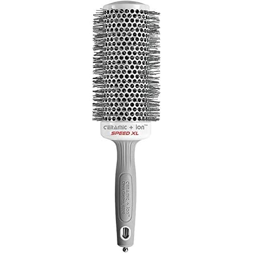Olivia Garden Ceramic + Ion Speed XL - Extra-Long Round Thermal Hair Brush - Not Electrical - Professional Blowout Brush for Normal to Thick Hair