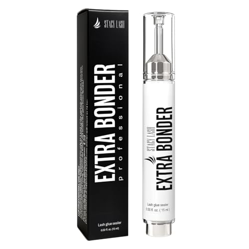Extra Bonder for Lash Extensions 15ml + Gel Remover 15ml - Stacy Lash/Eyelash Extension Sealer/Reduces Lash Extension Glue Fumes/GBL Free/Lash Adhesive Dissolution time - 60 Sec/Pleasant Smell