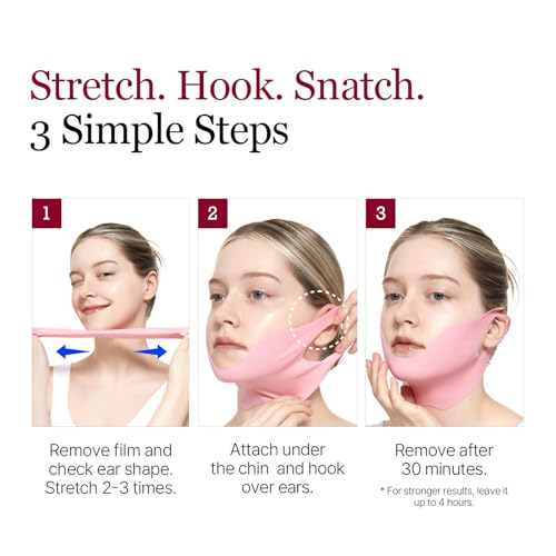 ROUND LAB Camellia Deep Collagen V Lifting Gel Mask 14ea | Double-chin Turkey Neck Instant Face Lifting Mask, Cooling and Depuffing Face Toning Belt, Firming Sagging Skin, Korean Skin Care, 10g/0.35oz