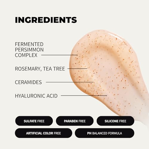 Persimmon Body Wash for Odor Control ? Korean Persimmon Extract, Natural Deodorizing Cleanser, Sulfate-Free & Gentle, pH Balanced for Sensitive Skin, 24-Hour Freshness (17.63 oz / 500g)