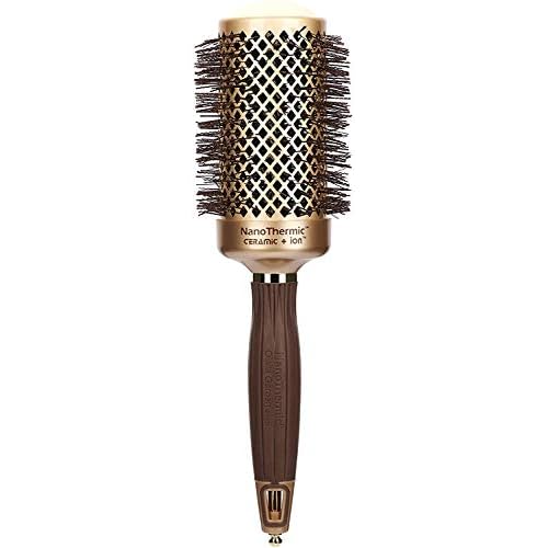 Olivia Garden NanoThermic 50th Anniversary Ceramic + Ion Round Thermal Hair Brush - Not Electrical - Professional Blowout Brush for Normal to Thick Hair