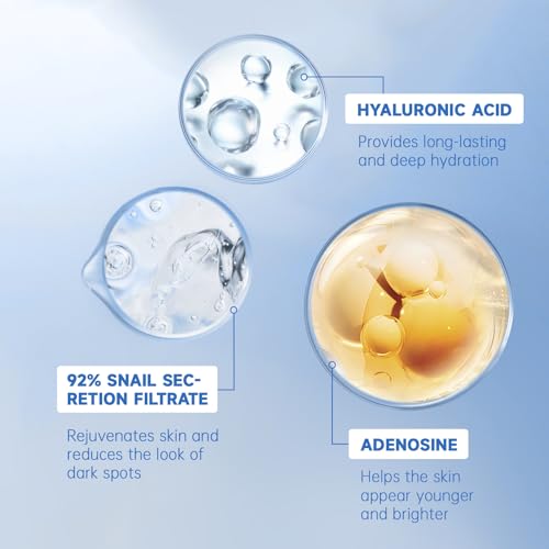 VGO 2 Pack 92% Snail Mucin Moisturizer, Anti Aging, Skin Repair & Hydrating Face Cream with Ceramide & Vitamin E