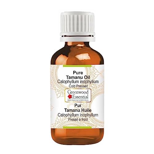 Greenwood Essential Tamanu Oil (Calophyllum inophyllum) | Cold Pressed | Natural | Undiluted | for Diluting Essential Oils | for Hair, Skin & Massage | Men & Women | 30ml (1 oz)