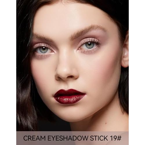 Erinde Waterproof Cream Eyeshadow Stick, Matte Nude Eye Shadow Sticks, Longwear Blendable High Pigmented, Neutral Eye Shadow Sticks Matte for Older Eyes, Smokey Eyeshadow Pencil Crayon, 19 Light Taupe