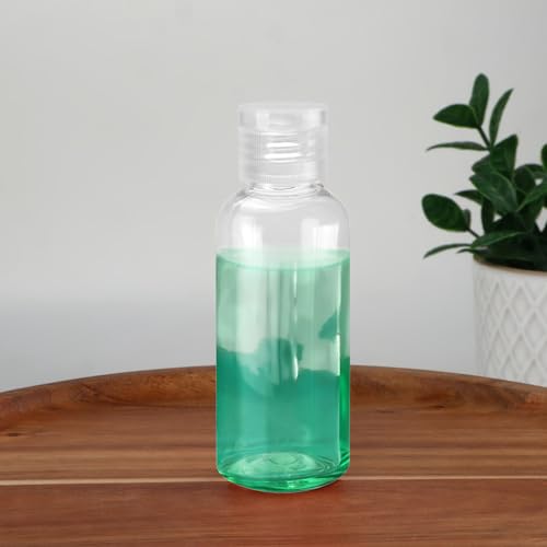 80 PCS 2 oz Clear Plastic Empty Bottles, Leak Proof Travel Size Bottles with Flip Cap For Body Wash, Shampoo, Lotion, Conditioner