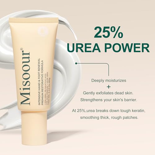 25% Urea Hand Cream for Feet with 2% Salicylic Acid & 5% AHA+Aloe Vera, Urea Foot Cream for Dry Cracked Hands, Heels and Feet, Moisturizer and Repair for Rough Skin