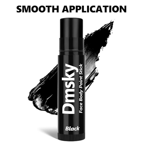 Dmsky 10 Packs Eye Black Sports Stick for Football, Baseball, Softball-Anti-Glare Face Body Paint Stick Kit,Water-Proof Eye Sports Paint Sticks,Eyeblack Painting Kit for Athletes & Fans