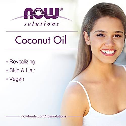 NOW Solutions, Coconut Oil, Naturally Revitalizing For Skin and Hair, Conditioning Moisturizer, Convenient Travel Size, 3-Ounce