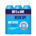 Wear SPF Performance Sport Sunscreen Spray ? Water & Sweat-Resistant SPF 50, 3-pack