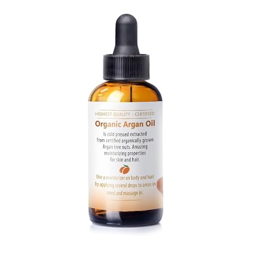 Nuvia Organics Argan Oil - USDA Certified Organic, Cold Pressed, Unrefined (Virgin); 1oz
