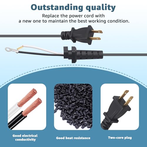 Hair Clippers Cord Replacement for Andis T-Outliner (2-Wire) ? Compatible with GO & GTO Models