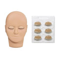 Lash Mannequin Head, Eyelash Extension Mannequin Head with Replaceable Eyelids, Premium Silicone Material, Skin Color