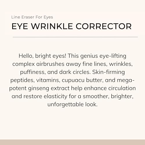 Le Mieux Eye Wrinkle Corrector Cream - Hyaluronic Acid Moisturizer for Eyes with 7 Potent Peptides & Amino Acids, Under Eye Corrector Cream (0.5 oz / 15 ml)
