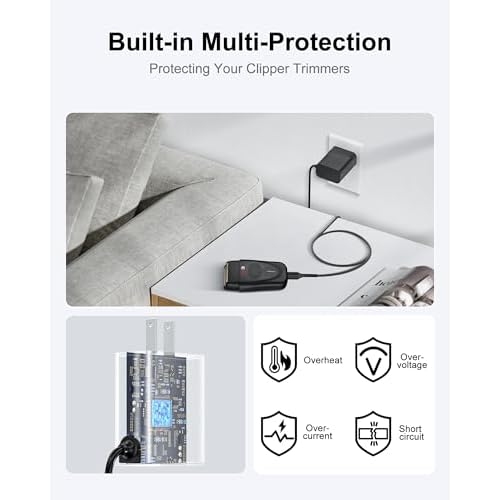 VHBW 4.5V for Babyliss Pro Trimmer Charger Cord Compatible with BaBylissPRO FXFS2/FXX3S Trimmer & Clipper 6FT Charging Power Cord