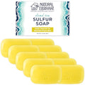 Natural Elephant Dead Sea Sulfur Soap 4.4 oz with Dead Sea Salt, Aloe Vera, Sulphur Face and Body Cleanser Bar for All Skin Types (10 Pack (44 oz Total))