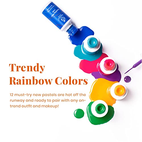 Beetles Gel Polish Nail Art Liner Gel Set Rainbow Pastel Gel Art Paint and Gel Nail Kit Easy Nail Extension Set with 500Pcs Soft Gel Nail Tips Coffin Shape