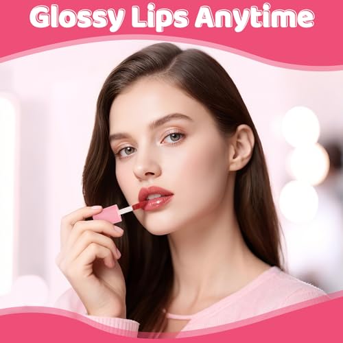 8 Pack Empty Lip Gloss Tubes with Wand & Rubber Insert, 6ml Refillable Clear Plastic Lipgloss Containers with Syringes & Funnel, Portable Leak-Proof Colorful Bottles for DIY Lip Gloss Balms