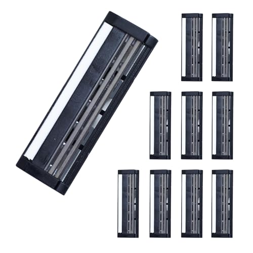 Foldable & Silicone Back Hair Body Shaver Refill Cartridges,3 Blade Razor for Men, 10 Razors Included