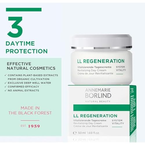 ANNEMARIE B?RLIND - LL REGENERATION Revitalizing Day Cream - Natural Vitamin C E and Retinoid Anti Aging Face Cream for Visibly Firmer and Wrinkle Free Skin - Step 3 of 5 - 1.69 Fl Oz.