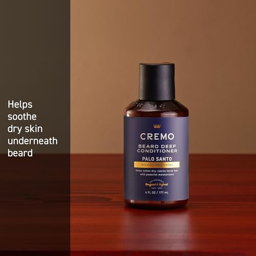 Cremo Palo Santo Beard Deep Conditioner For Men, Helps Soften Dry, Coarse Facial Hair with Powerful Moisturizers, 6 Fl Oz