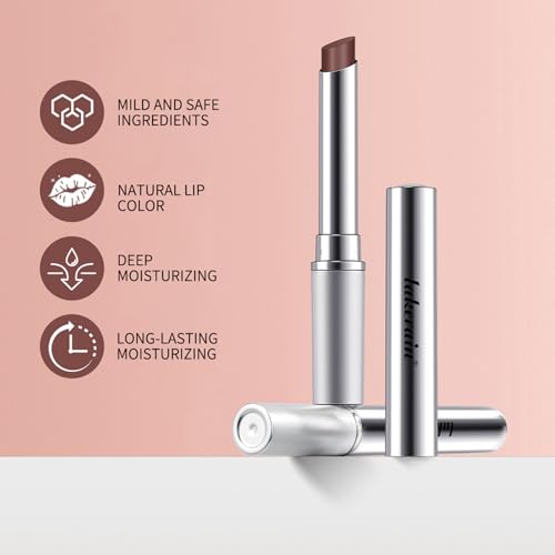 2Pcs Honey Lipstick Tinted Lip Balm Set - Sheer Hydrating & Nourishing Lipstick for All Skin Tones - Moisturizing Lip Color, Richly Pigmented, Long-Lasting Natural Glossy Lip Tint (Nude & Pink)