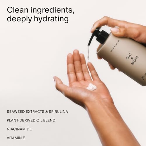 Salt & Stone Body Lotion for Women & Men | Santal & Vetiver | Hydrates, Nourishes & Softens Skin | Restores Dry Skin | Fast-Absorbing | Cruelty-Free & Vegan | 15.2 fl oz