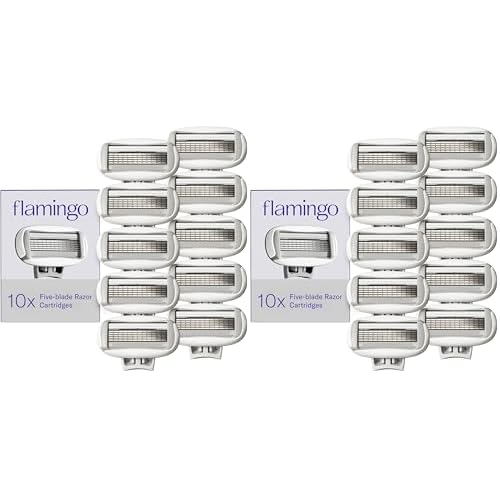 Flamingo Women's Original Razor Blade Refill Cartridges for Women - - 5-Blade Shaving Razors for Women,10 Count (Pack of 2)