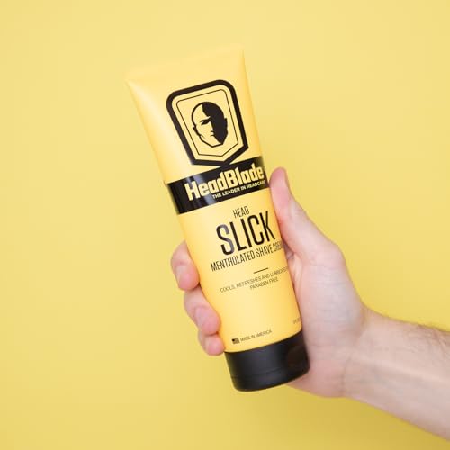 HeadBlade HeadSlick Shave Cream 8 oz for Smooth Head shaving for Bald Men, Helps with Irritation, Redness, & Razor Burn (3pk)