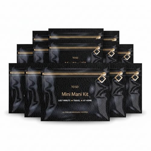 Disposable Manicure Kit ? One-Time Use Manicure Set with Nail Clipper, Buffer, File, Cuticle Stick & Remover Pad ? Hygienic Grooming Kit for Travel, Gift Bags, or Emergencies (10)