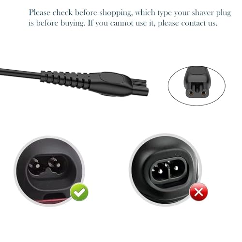 LIANSUM 2W Charger 8V 100MA Power Cord Compatible with Philips One Blade QP2630 Shaver, HQ850, Norelco Oneblade QP2530, QP2630 Electric Razor Trimmer Charging Cable Supply
