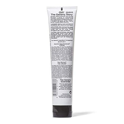 Generic Value Products Cream Leave In Conditioner & Styler, Moisturizes, Strengthens, Protects, Leavein Thickening Conditioner, 6 Oz