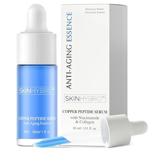 Copper Peptides Serum for Face - Lightweight Anti Aging Serum with GHK-Cu Peptide, Niacinamide & Collagen for Firmer, Plumper, Youthful Skin (30ml / 1 fl oz)