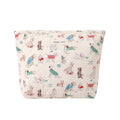 Quilted Cotton Makeup bag Cute Animal Cosmetic bag,Cotton Aesthetic Makeup Bag Large Capacity Travel Toiletry Bag for Women and Girls(01Dog)