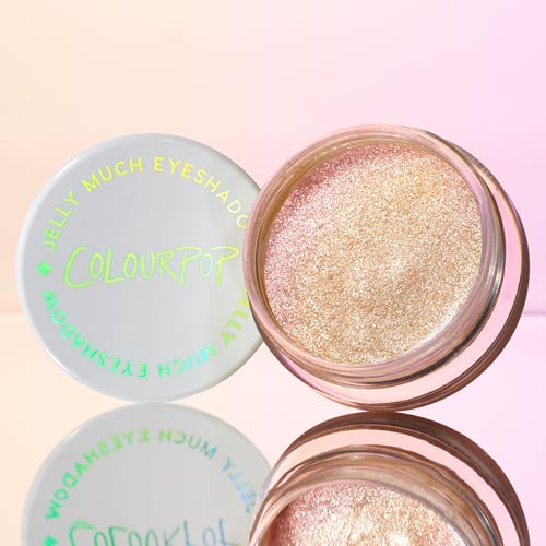 ColourPop Jelly Much Gel Eyeshadow - Glitter Eyeshadow with a Water-Based Gel Formula - Provides Intense Color Payoff with Minimized Creasing & Fading - Field of Fairies (0.23 oz)