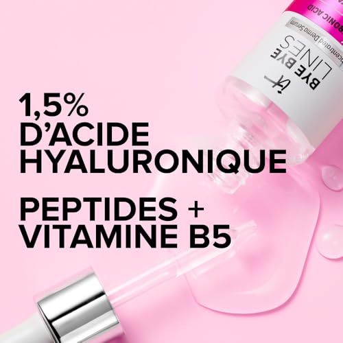 IT Cosmetics Bye Bye Lines Hyaluronic Acid Serum for Face - Hydrating Anti-Aging Facial Serum With Peptide & Vitamin B5, Visibly Plumps Skin, Smooths Look of Fine Lines, For All Skin Types - 1 fl oz