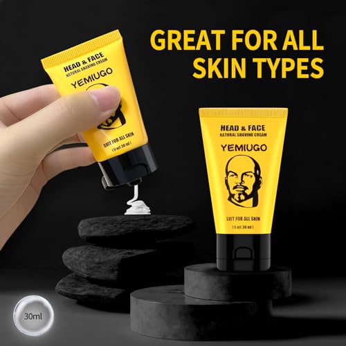 Bee Shaving Cream, Light Smooth Bee Shaving Cream Healing, Suitable for Shaving Moisturizing Skin Smooth and Quick Repair Face and Head Razor Burn Treatment and Baldness Moisturizer -1 Fl Oz, 1 bottle