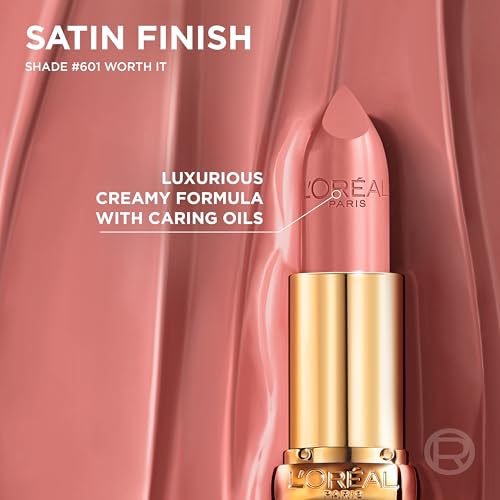 L¡¯Or?al Paris Colour Riche Lipstick and Lip Liner Set, Includes 1 Satin Lipstick and 1 Creamy Lip Pencil For Bold, Nourished Lip Color, Worth It, 1 Kit