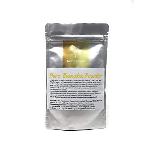 Pure Thanaka Powder - Tanaka From Thailand - Ingredients: 100% Thanaka Wood Powder (Hesperethusa Crenulata) - Net Weight: 1.76oz / 50g
