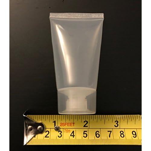Mose Cafolo ~ 100pcs 30ml (1.01oz) Empty Cosmetic Tubes Toiletry Lotion Bottle with Screw Cover. Smooth, Polish White Plastic with Free Syringe as Gift!
