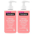 Neutrogena Oil-Free Pink Grapefruit Pore Cleansing Acne Wash and Daily Liquid Facial Cleanser with 2% Salicylic Acid Acne Medicine and Vitamin C, Twin Pack, 9.1 fl. oz, 2 Pack