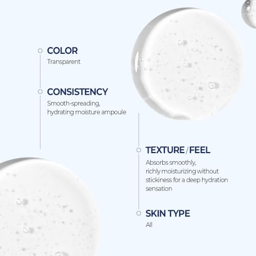 BLUE PEARLSATION 8 Hydra Marine Ampoule - Enriched with Hyaluronic Acid for Dual-Layered Skin Hydration & Panthenol Nourishment - Ideal for Sensitive Skin Types ? 1.69 floz