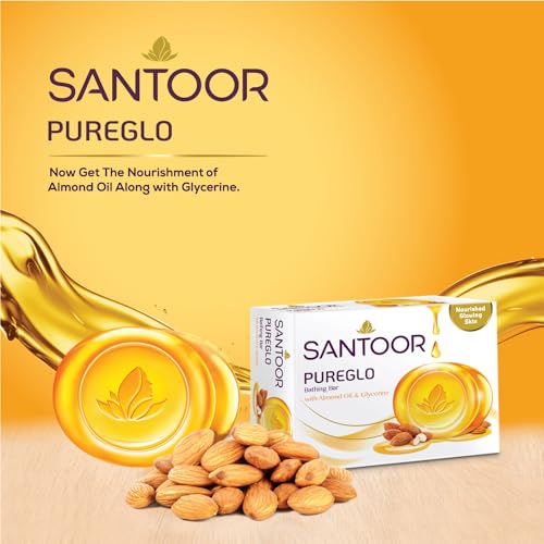 Santoor Glycerine PureGlo Soap 125g (Pack of 6)