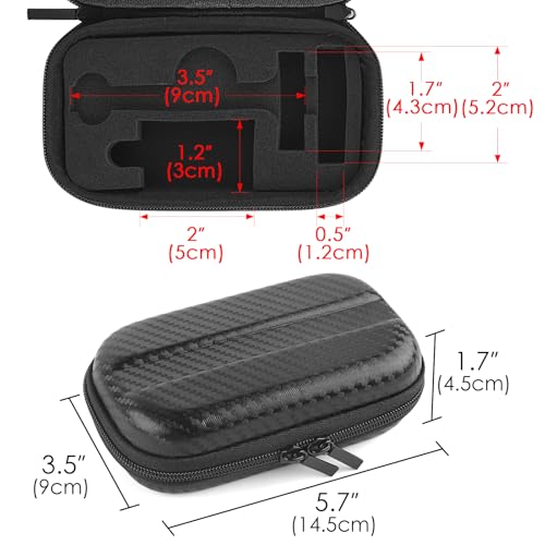 Linkidea Hard Shell Travel Case with Shaving Kit Storage for Short/Long Handled Razor Blades and Attachments - Compatible with Double Edge Safety Razors