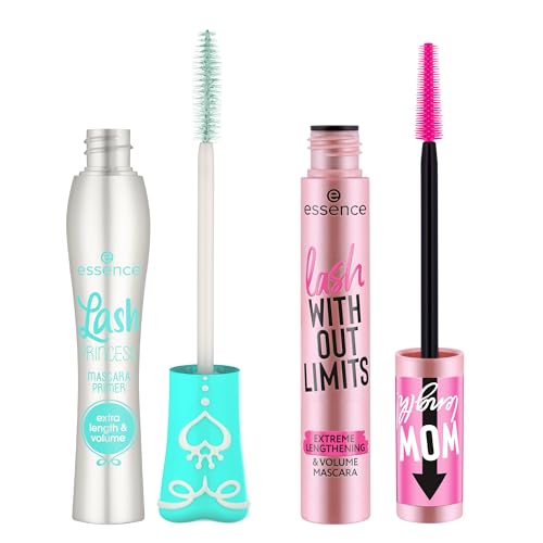 essence Lash Princess Mascara Primer & Lash Without Limits Extreme Lengthening & Volume Mascara Bundle