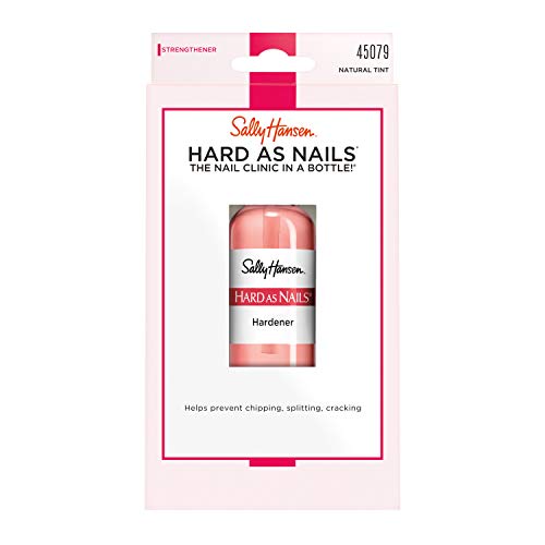Sally Hansen Hard As Nails Nail Strengthener, Natural Tint | Pack of 2 | Rosy Tint | Base Coat | 0.45 Fluid Ounces