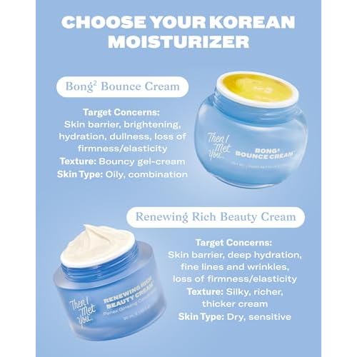 Then I Met You Bong©÷ Bounce Cream, Allure Best of Beauty 2025, Lightweight Gel Cream Barrier Moisturizer with Omega-3 Fatty Acids, and Ceramides, Cruelty-Free, Hydration for Oily Skin, 1.69 fl oz