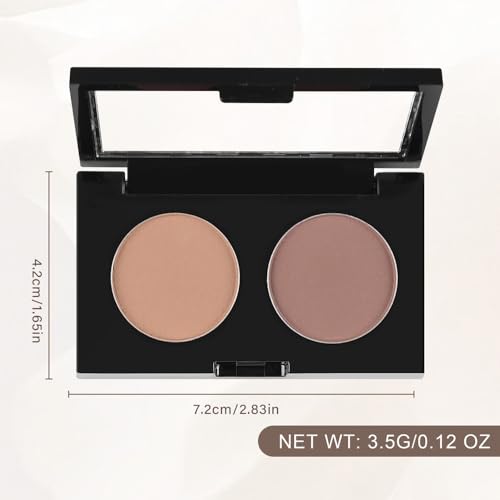 Duo Eye Shadow Powder£¬Nude &Warm Gray Matte Eyeshadow Makeup Palette£¬Neutral Shades Eyeshadow Palette for Woman Daily Eyes Looks£¬Highly Pigmented£¬Smooth, Blendable£¬sombras de ojos, Cruelty-Free 04