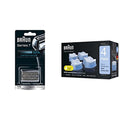 Braun Series 7 70S Electric Shaver Head Replacement Cassette ? Silver & Clean & Renew Refill Cartridges CCR - 4 Pack