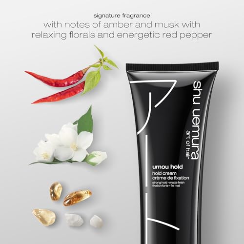 shu uemura art of hair umou hold hair cream - provides long-lasting hold, adds dimension and natural shine, perfect for polished & slicked-back styles, 3.4 fl oz