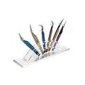 esowemsn 1PC 6 Holes Acrylic Tweezers Stand Holder Eyelash Extension Storage Rack Eyelash Tweezer Collecting Displaying Shelf Eyelashes Extension Supplies Accessories